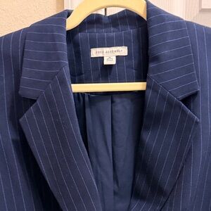 Free Assembly Navy Pinstripe Blazer
